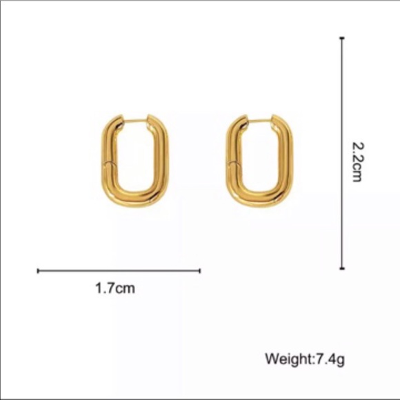 🖤Trendy Gold Plated Geometrical Earrings - Picture 5 of 5